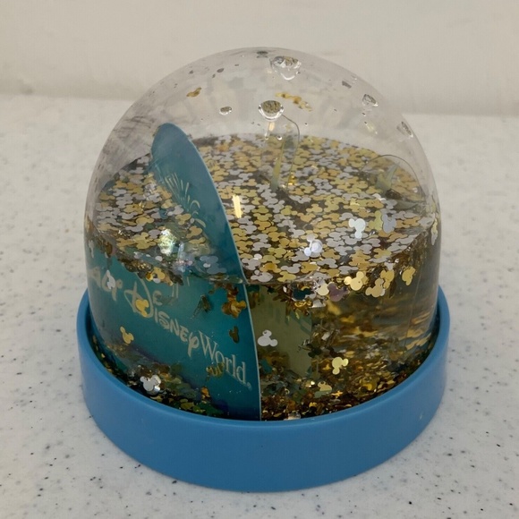 Walt Disney World Small Tinkerbell & Castle Mickey Head Plastic Snow Globe - Picture 2 of 12